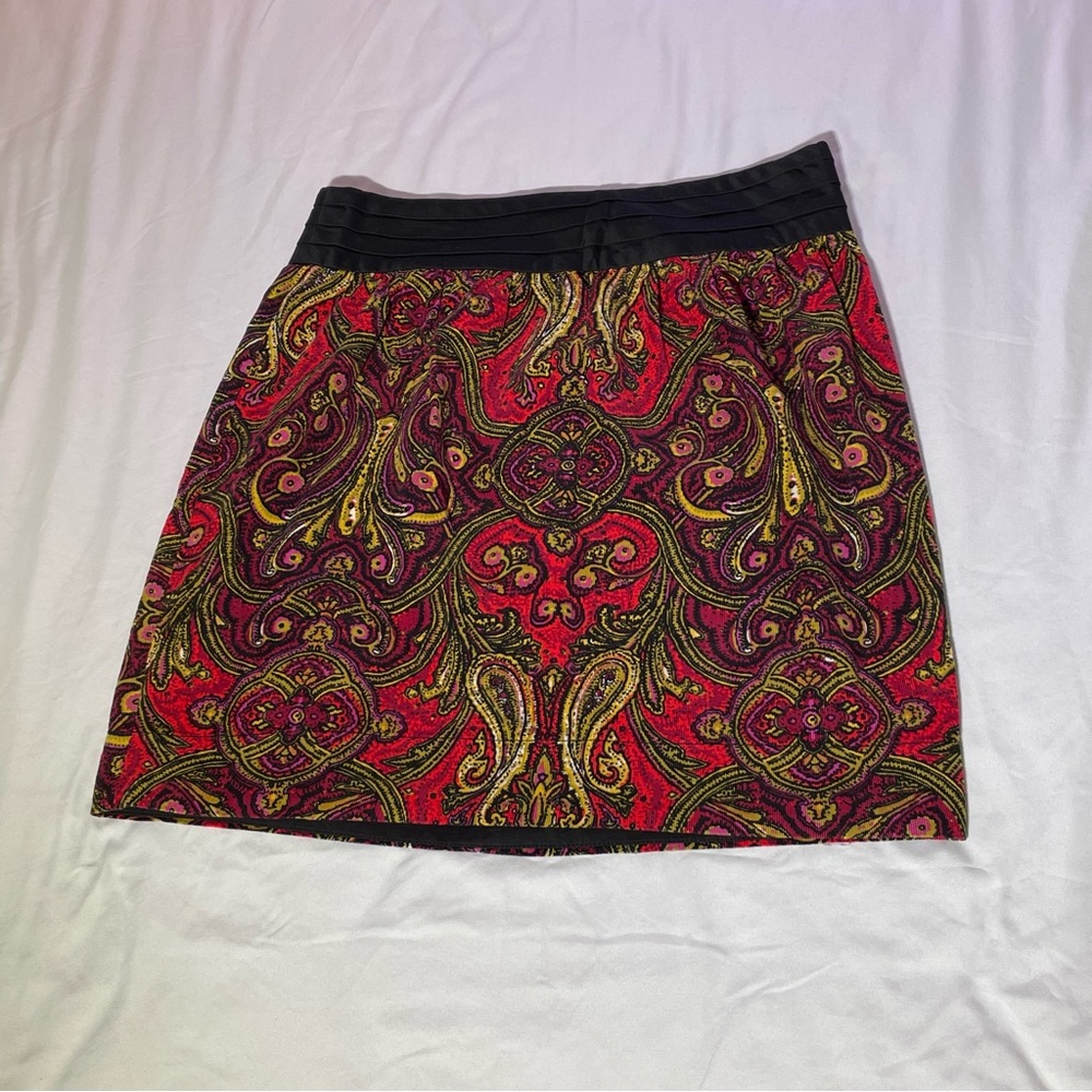 Cidra Anthropologie Corduroy Paisley Miniskirt